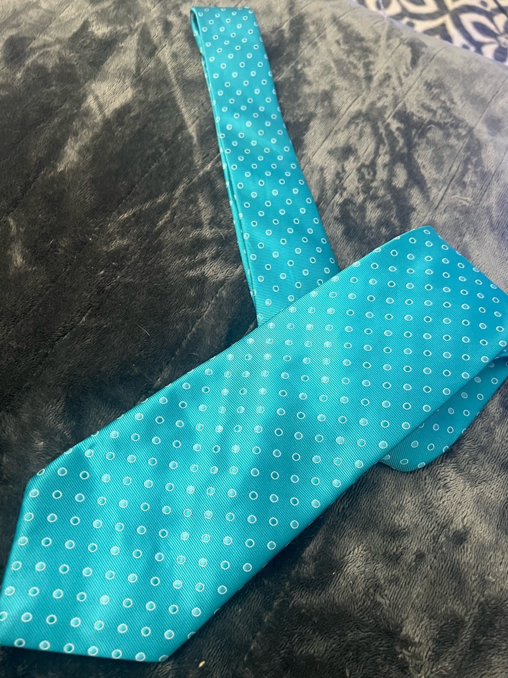 Men's Teal Micro Dot Tie